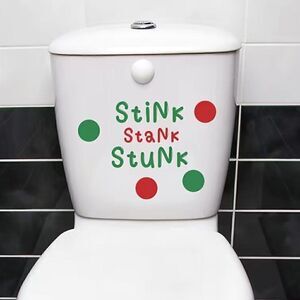 Christmas Stank Stink Stunk Toilet Lid Decorated Stickers